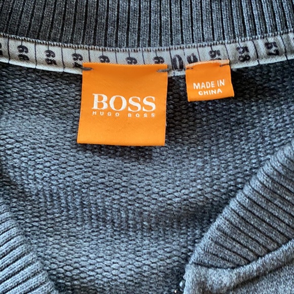 Men’s Boss grey and black sweater. Size M - Picture 2 of 4